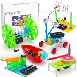 DIY 6-in-1 STEM Kit DC Motor Electronic Robotic For Kids Age 8-12 Year, STEM Projects, DIY Science Experiments Circuit Building Kits, Electric Robot Toy, Gift For Boys and Girls - RS6172DIY 6-in-1 STEM Kit DC Motor Electronic Robotic For Kids Age 8-12 Year, STEM Projects, DIY Science Experiments Circuit Building Kits, Electric Robot Toy, Gift For Boys and Girls - RS6172-79