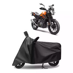 Auto Pearl Polyester Two Wheeler Cover for KTM 390 Adventure BS6 (Grey)-image-7