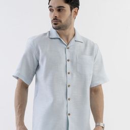 VELLURE Men Half-Sleeve Cuban Collar Shirt-image-27