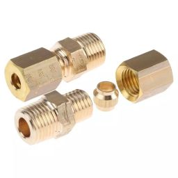 Legris Brass Pipe Fitting Straight Compression Coupler Male R 1/8 inch to Female 4 mm, 0105 04 10 (Pack of 5 Pcs)-picture-3