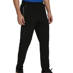 Van Heusen Performance Regular Fit Swift Dry 4 Way Stretch Solid Trackpants - Black image 3