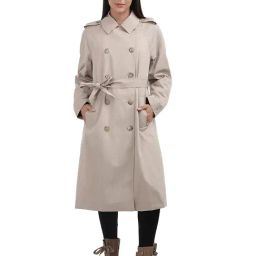 TOMMY HILFIGER Beige Cotton Solid Trench Coat-picture-30