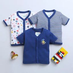 Bumzee Kids Navy & White Printed Jablas (Pack Of 3)-image-57