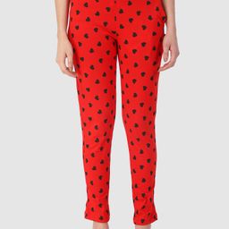 PROTEENS Women Printed Pure Cotton Mid Rise Lounge Pants-picture-38