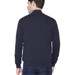 Antony Morato Navy & Grey Cotton Regular Fit Colour Block Sweatshirt image 2