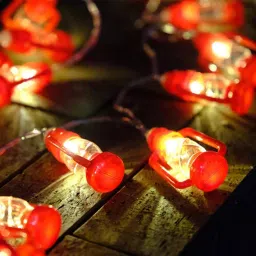X4Decor 16 Led Red Lantern String Light Warm White RL01 image 4