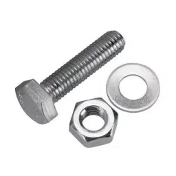 Whiteshark S.S Nut Bolt Washer Stainless Steel with Hex Head 40x8x40 mm Shape for Indoor & Outdoor, (Pack of 50 Pcs)-16