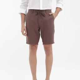 Rare Rabbit Brown Regular Fit Solid Shorts-picture-39