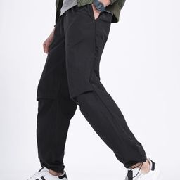 glitchez Men Grunge Utility Parachute Trousers-image-91