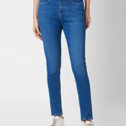 Spykar Blue Cotton Skinny Fit High Rise Jeans-image-50