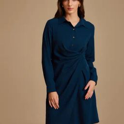 Kazo Navy A Line Dress-image-14