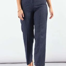 Powersutra Navy Striped Trouser-image-9