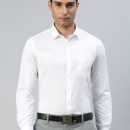 Ramraj White Slim Fit Solid Formal Shirt-image-58