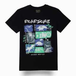Gini & Jony Boys Black Cotton Graphic T-Shirt-image-64