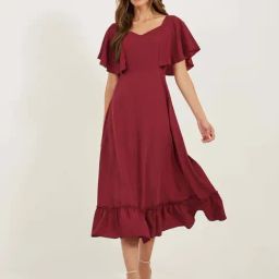 Styli Maroon Regular Fit Dress-picture-12
