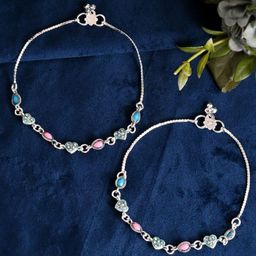 VOJ Silver-Plated Artificial Beads Anklet-picture-39