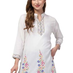 Aura Glam Women Ethnic Motifs Printed Kurti-12