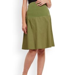 Oxolloxo Olive Green Maternity Skirt-image-98
