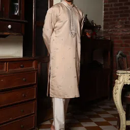 PATR Men Ethnic Motifs Embroidered Regular Thread Work Kurta Set-picture-44
