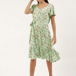 Blush 9 Maternity Floral Maternity A-Line Midi Dress-image-14