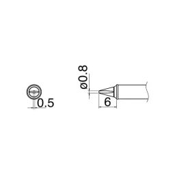 Hakko Soldering Iron Tip 0.8WD Type Suitable For FX-100, T31-02WD08-43