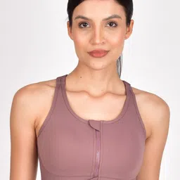 Poftik Women Full Coverage Styled Back Workout Bra-image-2
