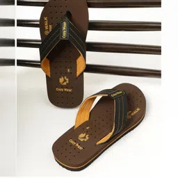 Cozy Wear Men Brown Flip Flops-picture-18