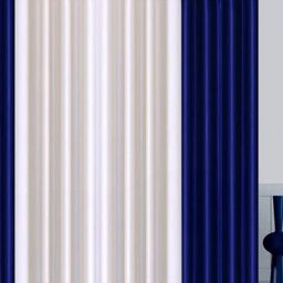 BELLA TRUE White & Blue 4 Pieces Long Door Curtains-image-78