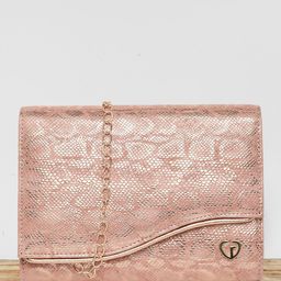 Caprese MERLE Textured Abstract Printed Foldover Clutch-image-18