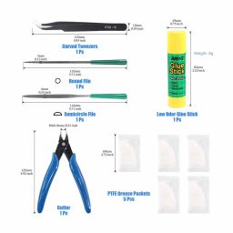 3D Printer Nozzle Cleaning Kit Including Palette Knife, Deburring Tool, Tweezer, File Tool, Grease Packets, Wire Cutter, Glue Stick 24 Pieces - RS61793D Printer Nozzle Cleaning Kit Including Palette Knife, Deburring Tool, Tweezer, File Tool, Grease Packets, Wire Cutter, Glue Stick 24 Pieces - RS6179 image 3