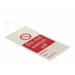 RS PRO 1 x 'Do Not Switch Off' Lockout Tag Model No 7924515 Bag of 10 Pcs-12