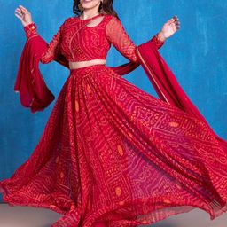 NUD Printed Ready to Wear Lehenga & Blouse With Dupatta-image-31