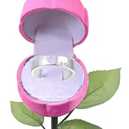 Vighnaharta Rhodium-Plated Cubic Zirconia Studded Finger Ring & Ring Box-15
