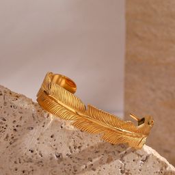 Aiza Women Gold-Plated Cuff Bracelet-image-45
