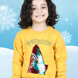 BownBee Boys Typography Printed Embellished Sequined Full Sleeve Sweatshirt-image-70