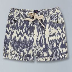 Kiddopanti Abstract Printed Basic Roll Up Hot Shorts - Blue White-picture-23