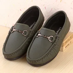 Pine Kids Slip On Loafer Shoes - Olive-picture-14