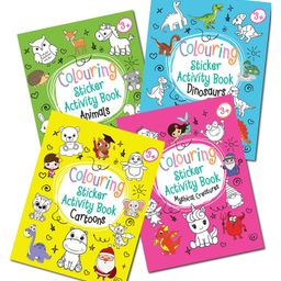 Set of 4 Colouring Sticker Activity Book - English-15