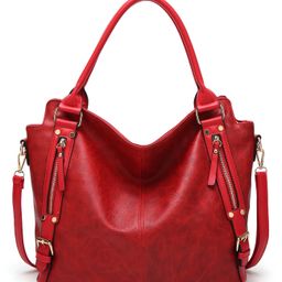 SYGA Women's Tote Bag, Large Capacity, Crossbody or Shoulder Style(Red)-14