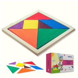 The Puzzl Co - Wooden Tangram Puzzle for Kids, 7 Blocks, 36 Activity Cards, 3D Puzzles, Ages 4+ Years, Educational & Travel-Friendly Toy, for Boys & Girls-17
