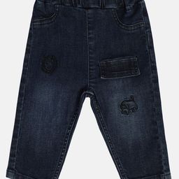 MINI KLUB Cotton Denim Animals Embroidered Jeans - Blue-picture-8