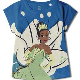 Wear Your Mind Disney The Princess And The Frog Featuring Half Sleeves Tiana Printed Top - Royal Blue-image-92
