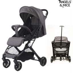 Angels & Mice Urban Glide, Trolley Pull, Self Standing, Newborn to 5 Years, 5pt. Safety Harness, Steel Frame, ABS Wheel 360° Swivel, Fits Airplane overhead bin-Grey-image-57