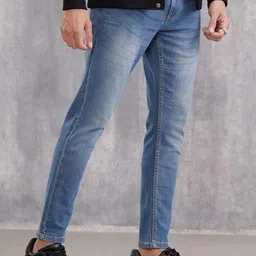 WROGN Men Skinny Fit Mid-Rise Heavy Fade Jeans-picture-40