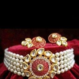 Gyaan Jewels Stone-Studded & Beaded Necklace & Earrings-image-36