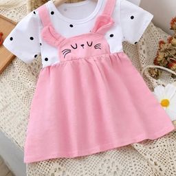 Bold N Elegant Polka Dot Cartoon Pinafore Dress-image-34