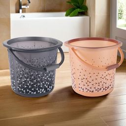 Kuber Industries Black 2 Pieces Geometric Printed Glossy Bath Accessories Set 18 L each-46