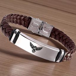 Sullery Silver-Plated Leather Cuff Bracelet-picture-19
