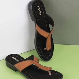 Metro Women Block Heel Leather Sandals-54
