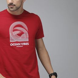 Wildcraft Men Red Printed Round Neck Pure Cotton T-shirt-picture-53